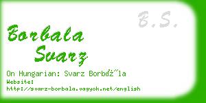 borbala svarz business card